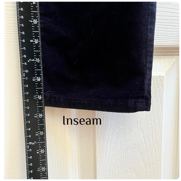 Talbots Blue Black Size 6 Straight Leg Corduroy Pant 29.5 Inch Inseam Casual - Picture 9 of 11